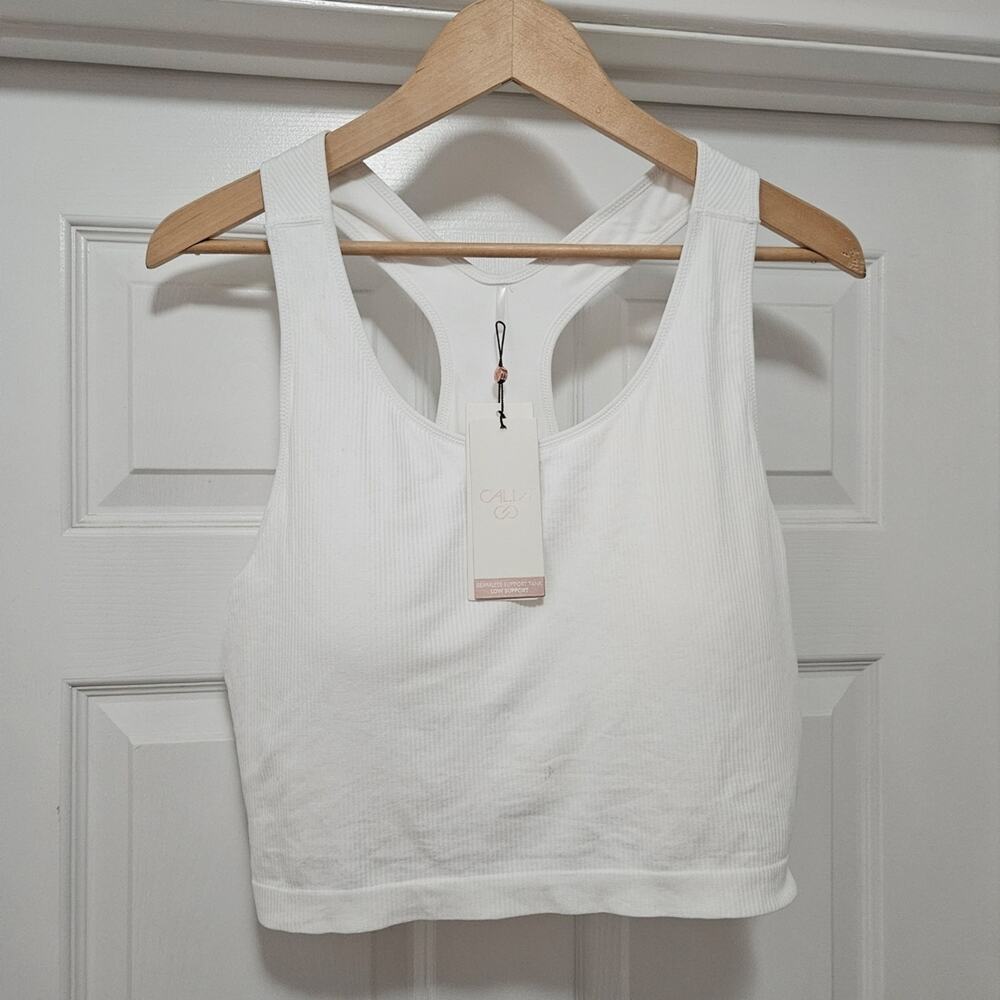 ❤️NWT❤️ Calia Seamless Brami - White Ribbed Crop Top